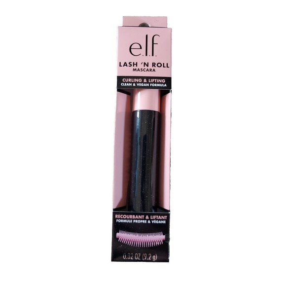 ELF e.l.f. Lash 'N Roll Curling Mascara Eyelashes Lashes Black Noir .32 oz NEW - Picture 2 of 4